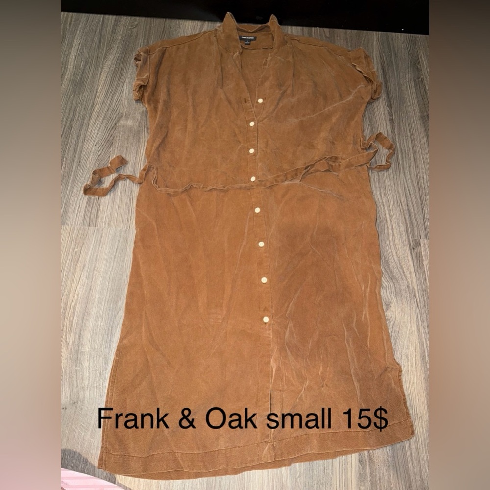 Brown Button-Up Dress Frank & Oak